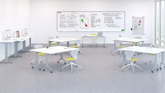 SpecialT LINK Table provides tight nesting for space saving storage when tables are not being used