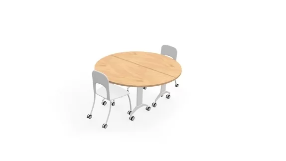 LINK Table configuration with two half round tables