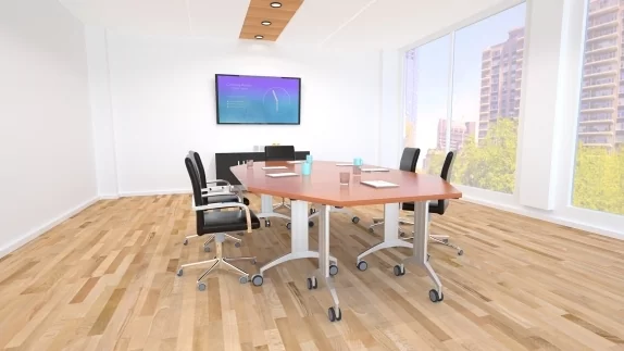 LINK Table with trapezoid top for conference rooms