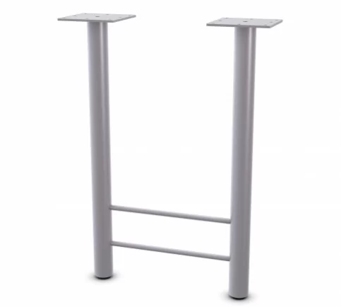 Dual Column H-leg - Metallic Silver