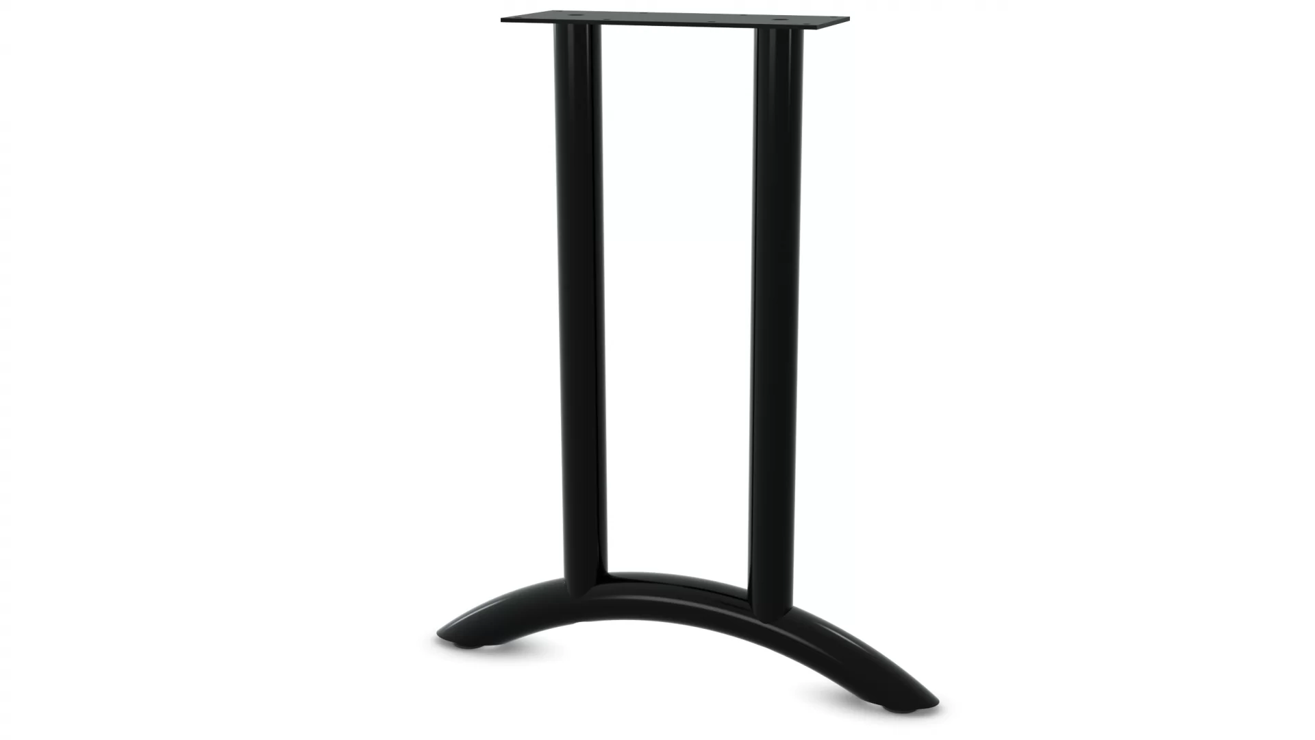 Arched Dual Column T-Leg - Black