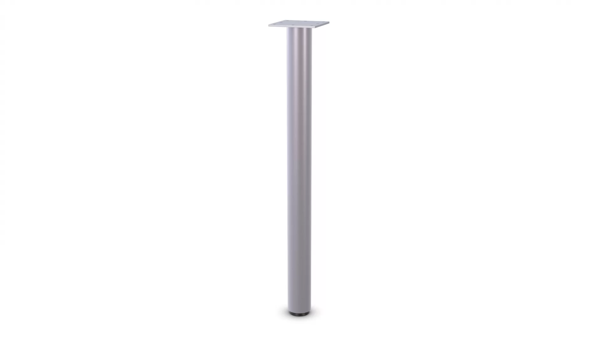 Single Column Straight Post - PL - Metallic Silver