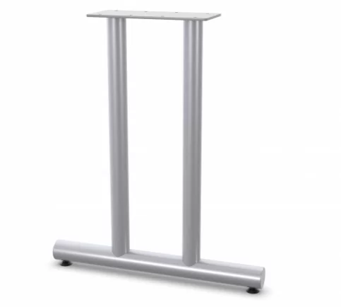 Dual Column T-Leg - Metallic Silver