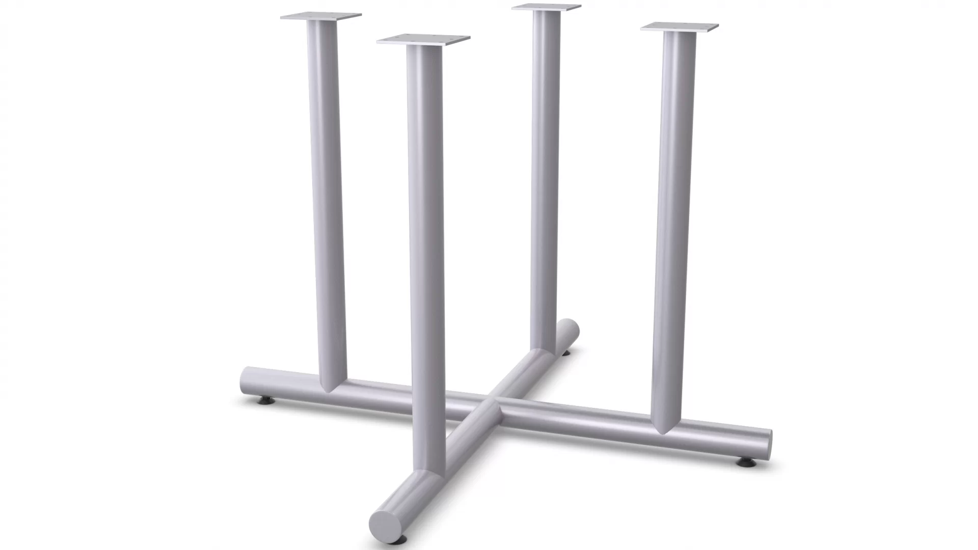 4 Column X-Base - Metallic Silver