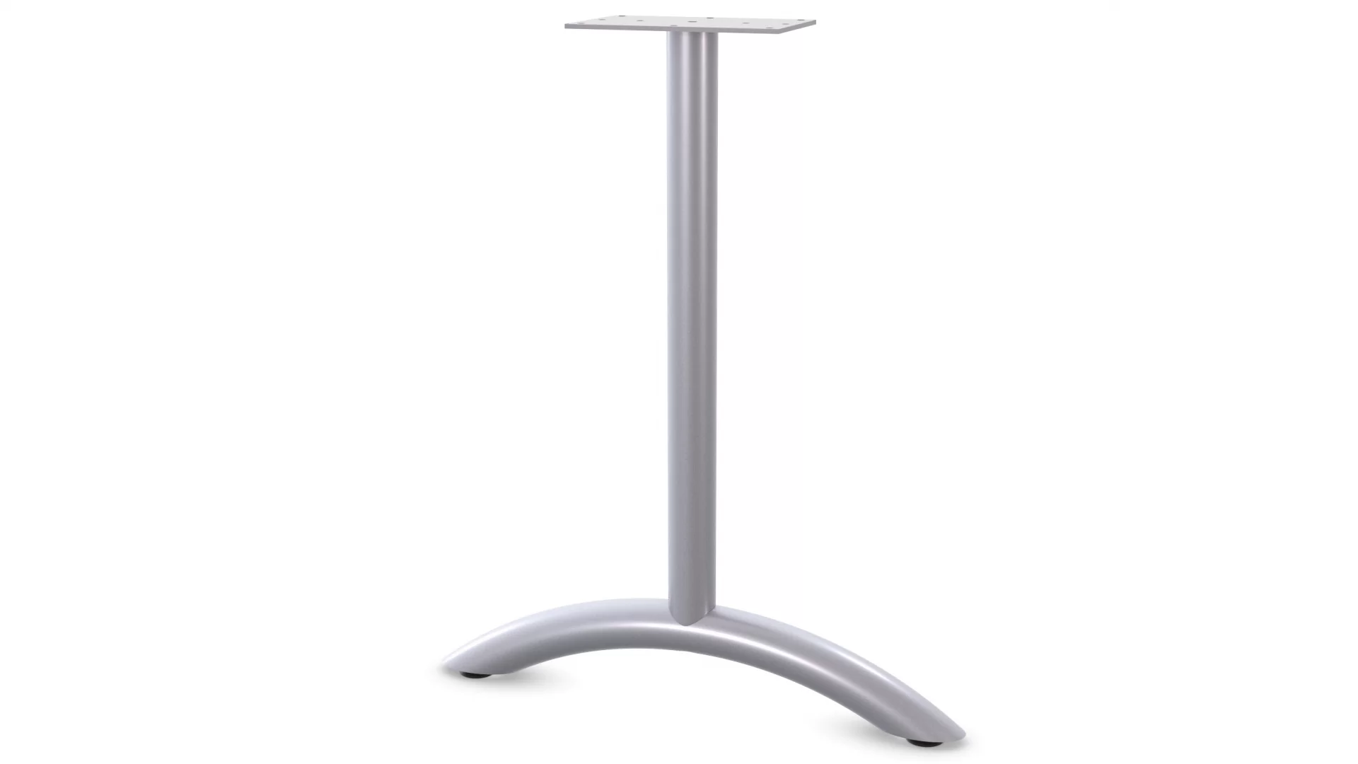 Arched Single Column T-Leg - Metallic Silver