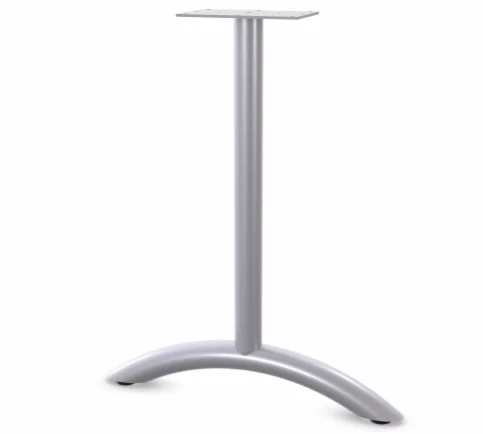 Arched Single Column T-Leg - Metallic Silver