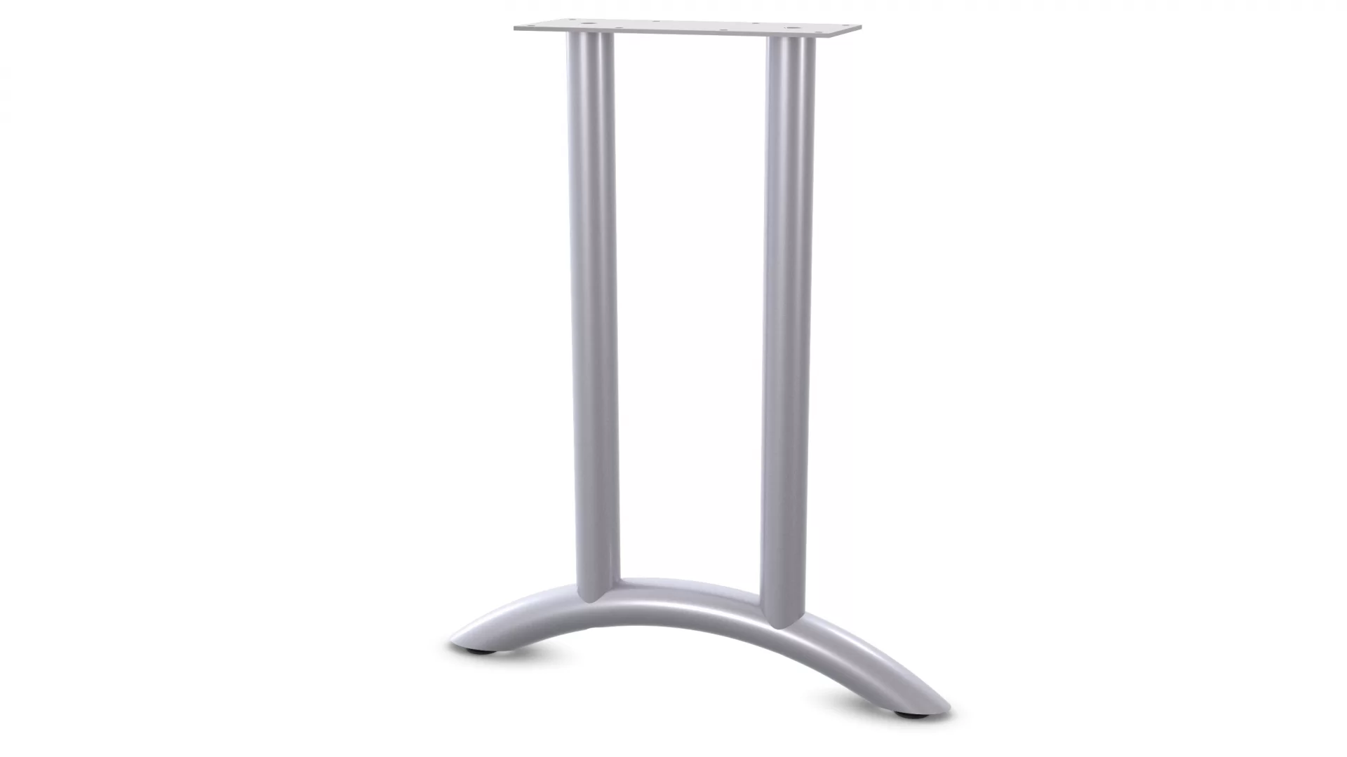 Arched Dual Column T-Leg - Metallic Silver