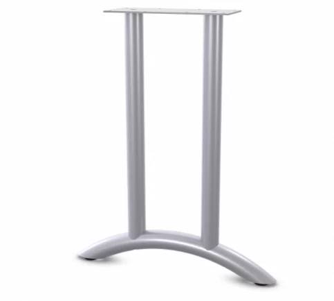 Arched Dual Column T-Leg - Metallic Silver